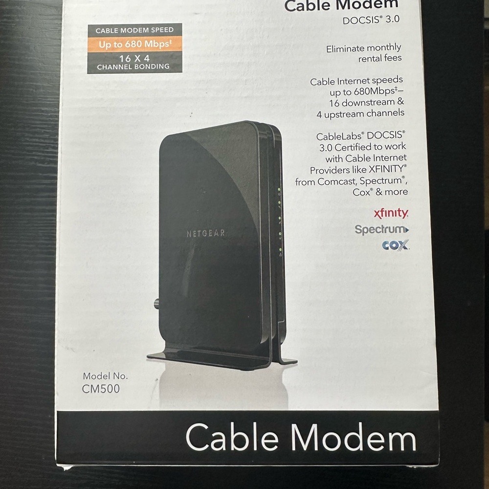 NETGEAR Black Cable Modem CM500